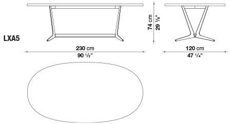 Maxalto Овальный деревянный стол sun-id-1485463 - Вид №1