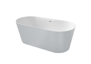 A2484660P0 Овальная ванна STONEX® со сливом Click-Clack и сифоном ROCA Raina