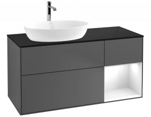 Villeroy&Boch Тумба под раковину Прямоугольная версия F812GFGK Finion Anthracite Matt Lacquer