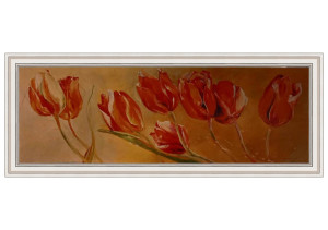 90410148 Картина в раме "Триптих тюльпаны" 30х95 см STLM-0219451 Santreyd