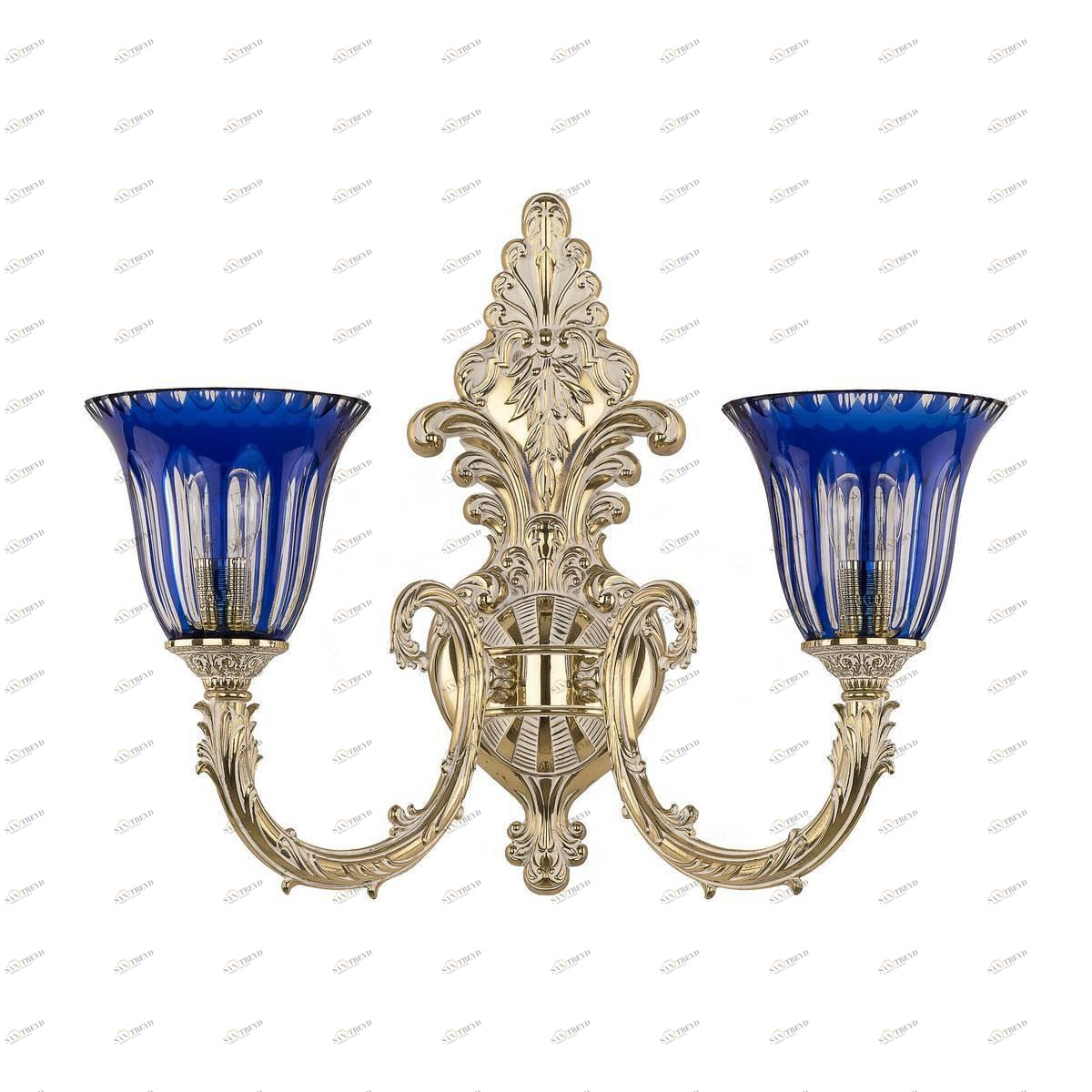 Бра настенное синее Bohemia Ivele GW 7109B15/2/21 BOHEMIA IVELE ПОД СТАРИНУ 00-3888972 Синий 