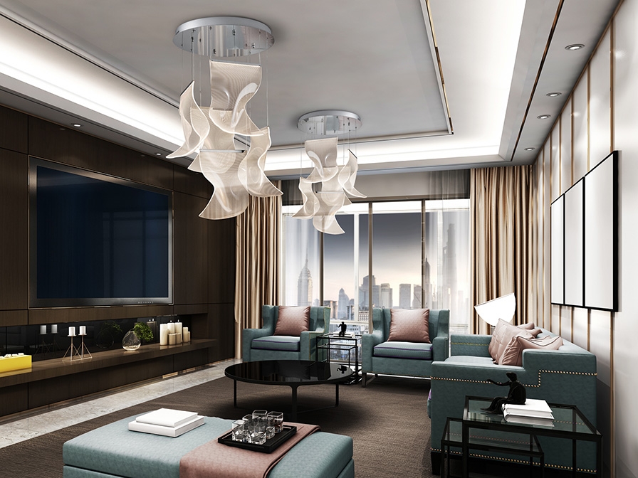 109061 Подвесной светильник 5L хром DIM Schuller Velos II  - Вид №3