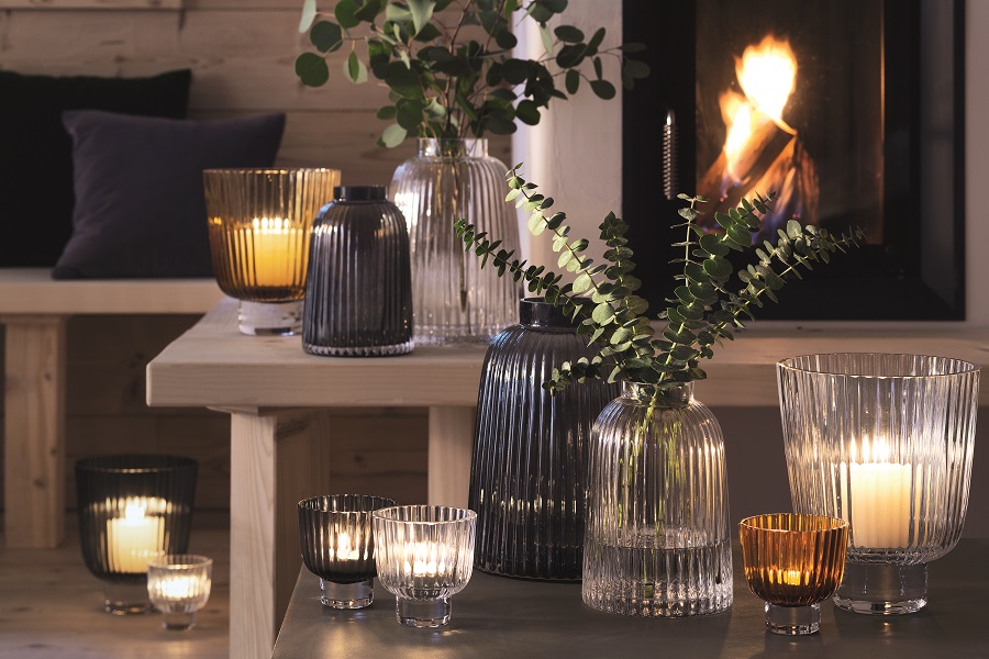 G1399-26-301 Ваза pleat, 26 см, прозрачная LSA International  - Вид №1