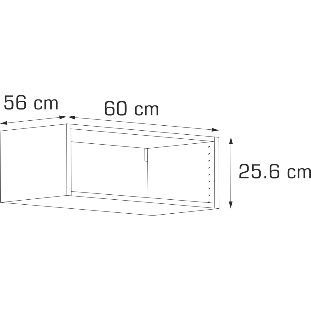 Каркас навесной 60х26х56 см, ЛДСП, цвет белый DELINIA ID STLM-2073245 - Вид №3