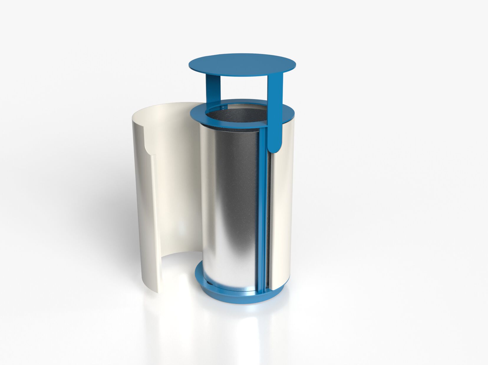 Наружные оцинкованные стальные стойки для мусора Viscio Urban Design GEO ARCH-00001752 - Вид №3