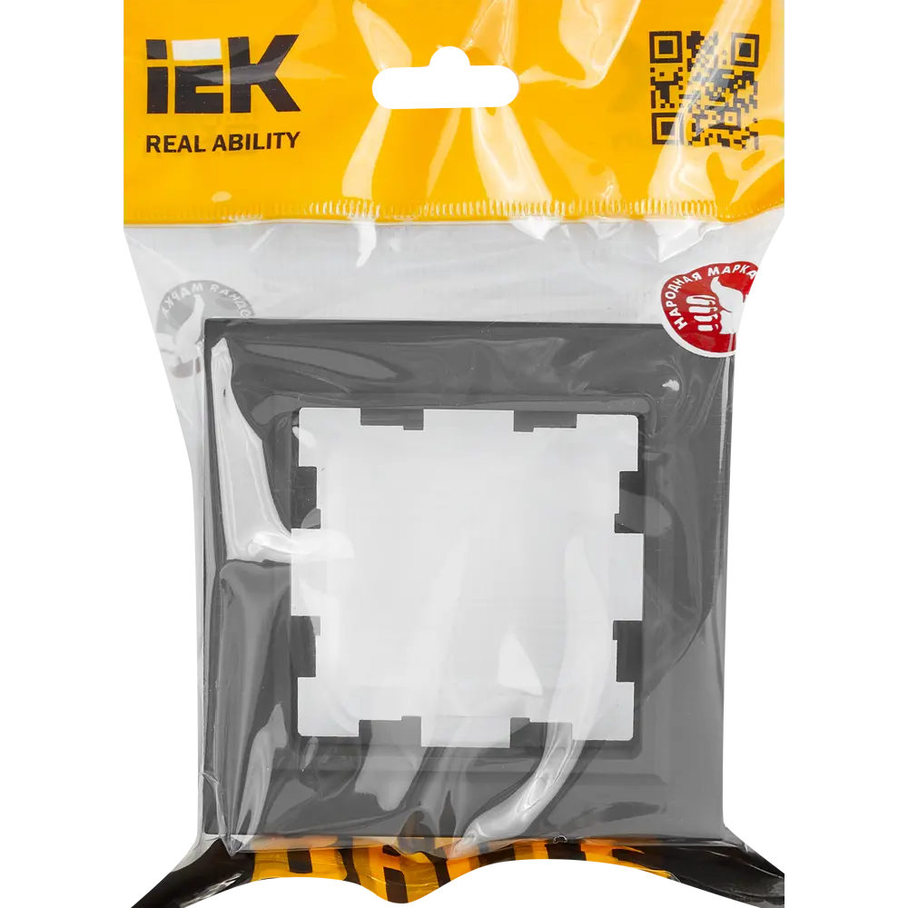 Рамка для розеток IEK Brite 1 пост IP44 графит матовый 87761350 STLM-1111343 - Вид №3