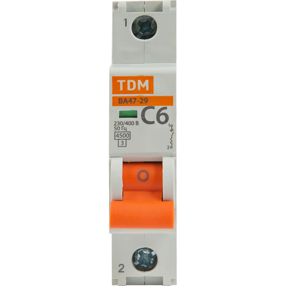 Автоматический выключатель TDM Electric ВА47-29 6А для защиты электросетей 84399465 STLM-0049239 - Вид №1