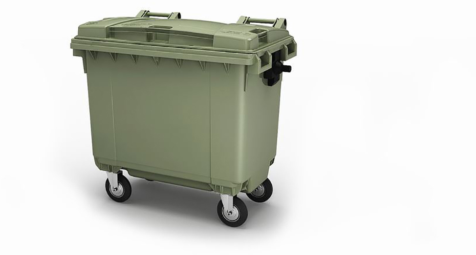 90961140 Мусорный контейнер 660 л с крышкой зеленый STLM-0428583 IPLAST