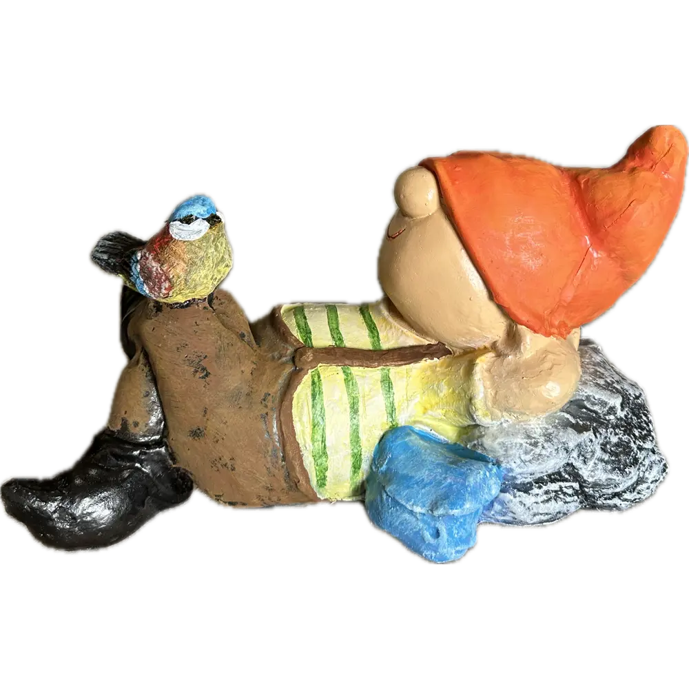 Садовая фигура 'Гном Мальчик у камня' из смолы, набор 8 шт 89411518 Santreyd STLM-1585184