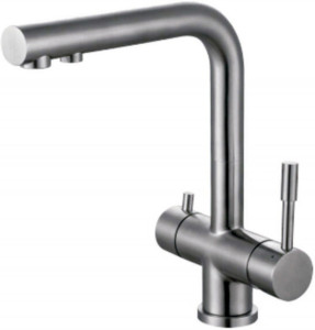 Смеситель ZorG Inox Illisio SZR-1068 для кухонной мойки, сталь