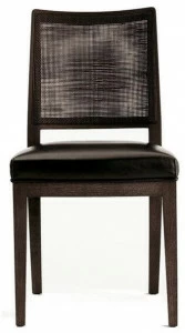 Maxalto Стул из массива дерева со спинкой из соломы Calipso