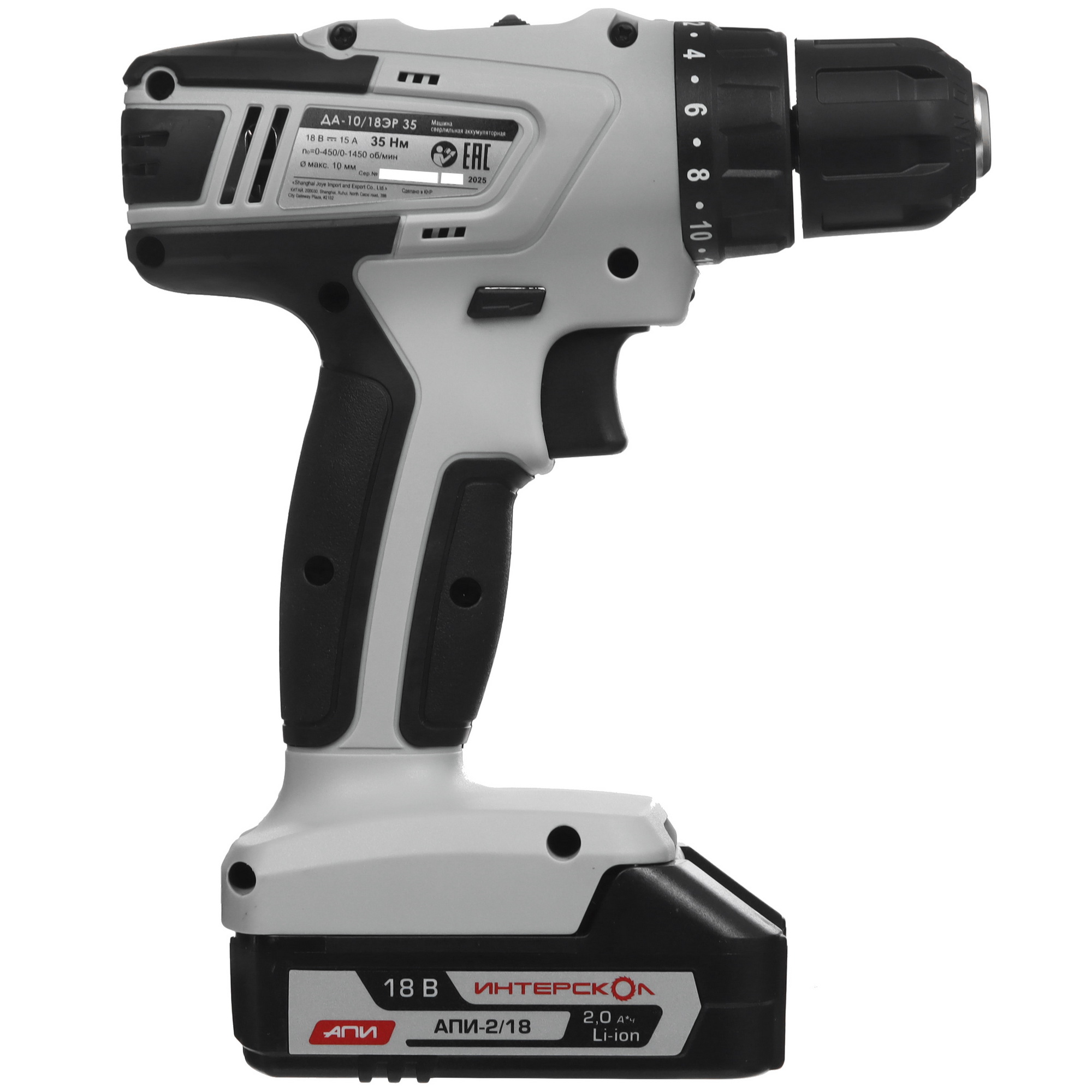 Дрель-шуруповерт Интерскол ДА-10/18ЭР 35 9296059 STDN-0082892 - Вид №1