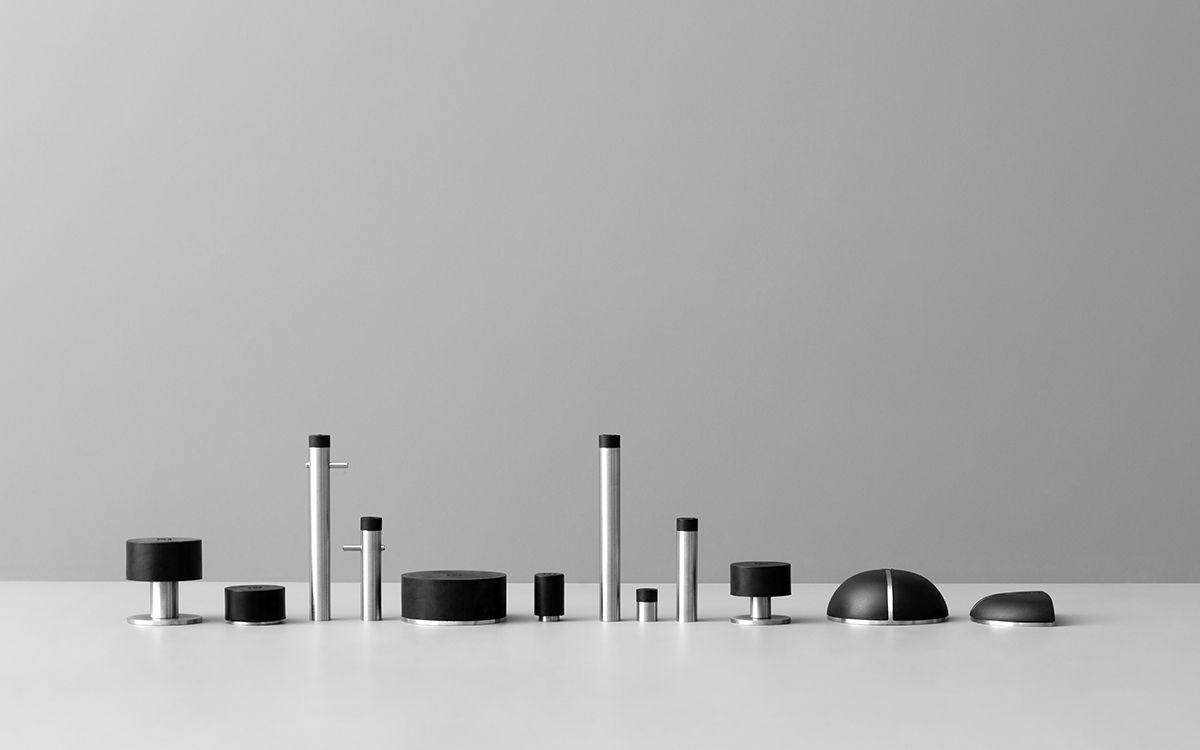 14508002000 Напольный дверной упор Ø70x30 ммd line Knud Holscher  - Вид №1