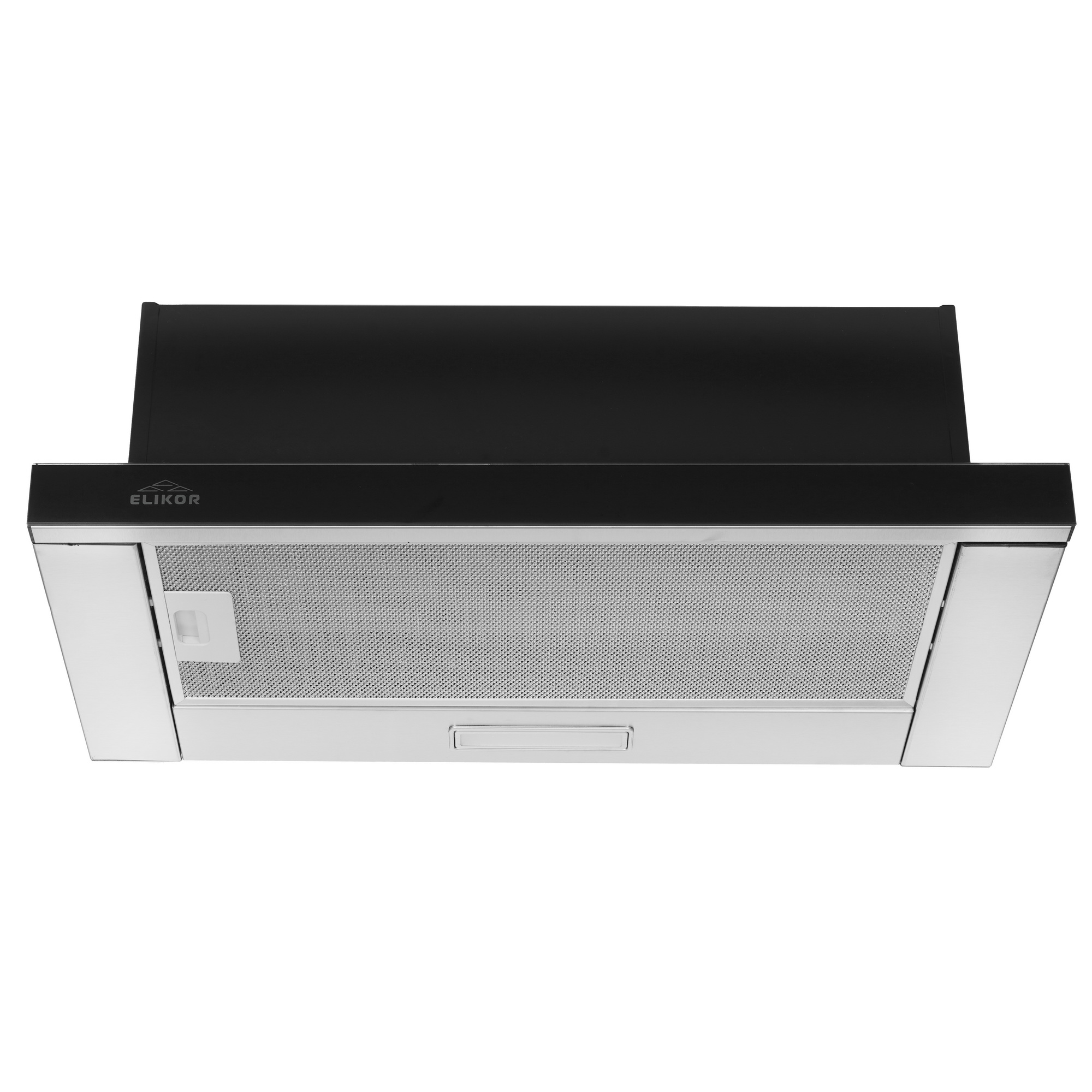 1183423 Вытяжка телескопическая ELIKOR Интегра Glass 60Н-400-В2Д серебристый/черный STDN-0115627 - Вид №1