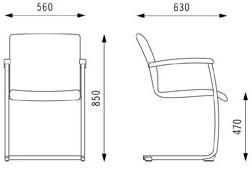 BENE Кожаное консольное штабелируемое кресло для конференций sun-id-1509094 - Вид №1