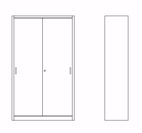 Dieffebi Запираемый металлический шкаф для офиса с раздвижными дверцами Classic storage sun-id-1492622 - Вид №11