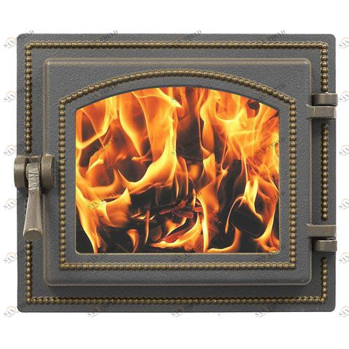 Дверка каминная Везувий 260 (бронза) 4348