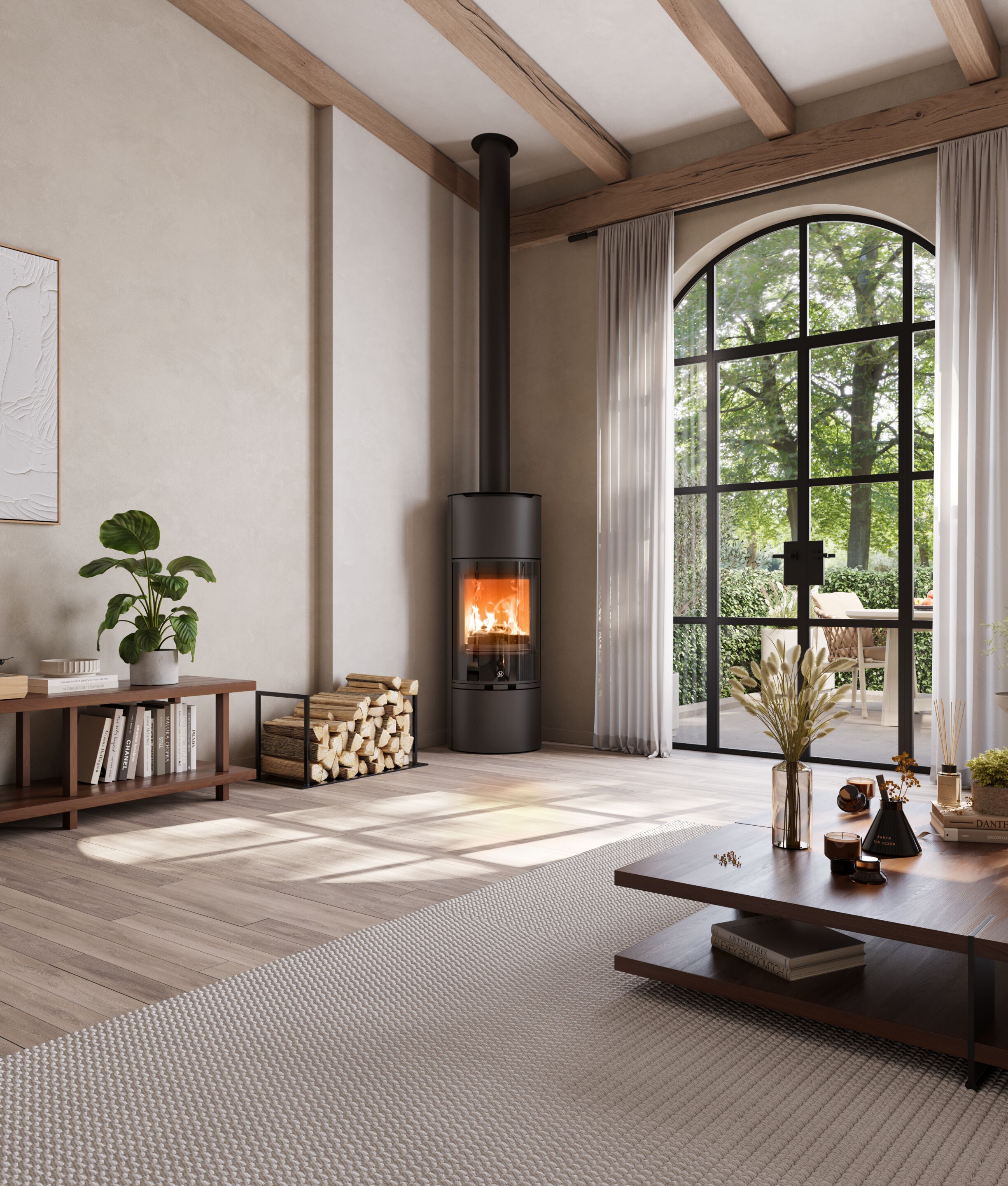 Дровяная печь для обогрева воздуха класса A+ Jolly Mec воздушные системы ARCH-00095907 - Вид №4