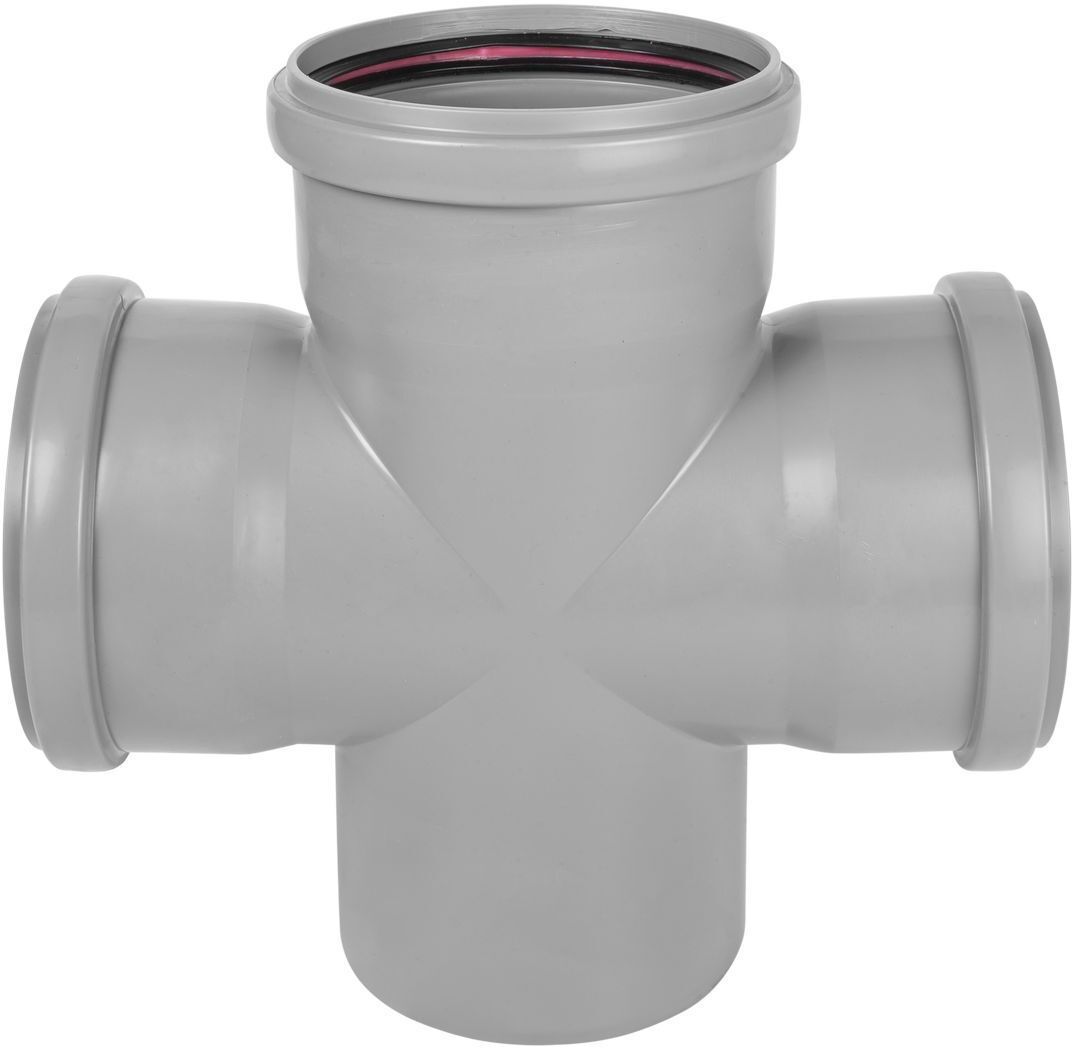 81952627 Крестовина одноплоскостная Ø 110x110x110/87° полипропилен STLM-0014898 ПОЛИТРОН