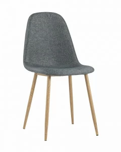 Стул со спинкой серый из рогожки "Валенсия" STOOL GROUP ДИЗАЙНЕРСКИЕ, ИНТЕРЬЕРНЫЕ 00-3946302 Серый