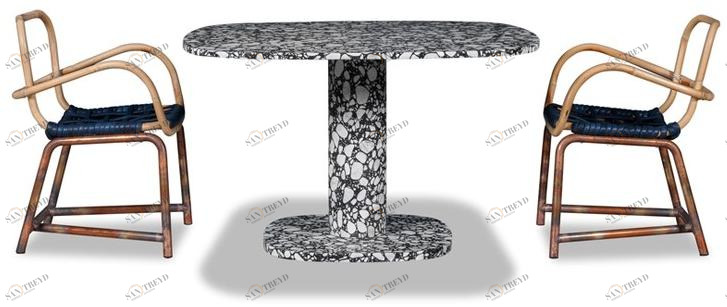 BAXTER Квадратный мраморный стол Matera sun-id-1479187