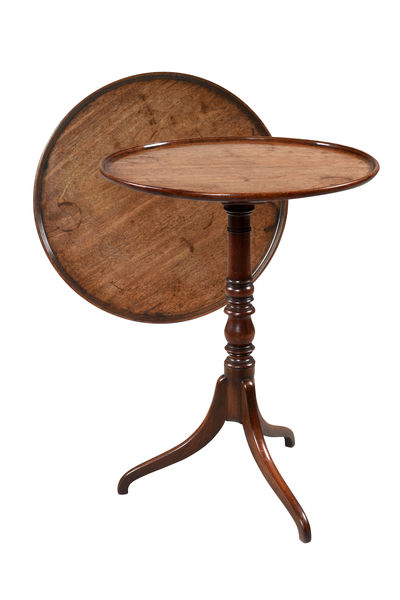 SOR27454 Стол для штатива из красного дерева с тарелкой ijlbrown  - Вид №3