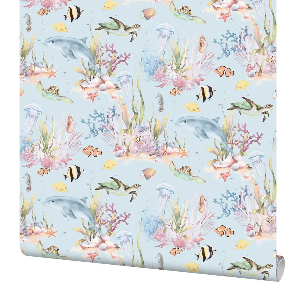 Обои флизелиновые Wall Up Dream Океан голубые 1.06 м 654226 DREAMLAND STLM-2147201