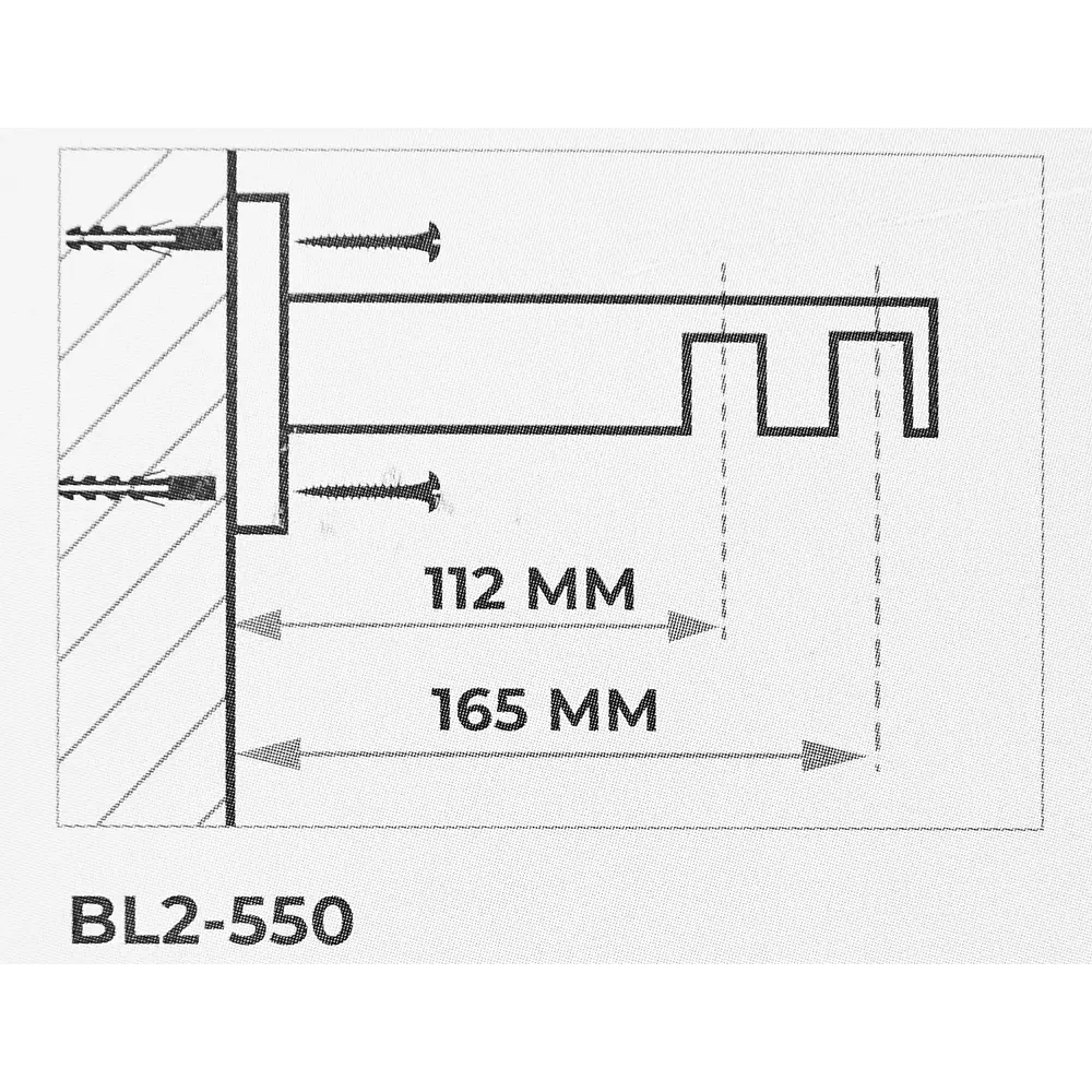Держатель двухрядный Хайтек алюминий цвет черный 17.6 см ARTTEX STLM-2027930 - Вид №3