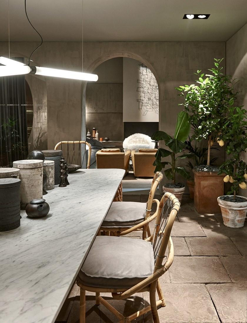 BAXTER Прямоугольный мраморный стол sun-id-1434488 - Вид №4