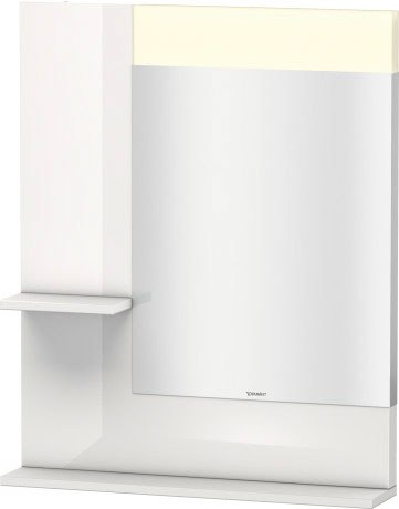 VE731007575 Vero Зеркало с полочками сбоку и внизу Лен, декор Duravit - Вид №1