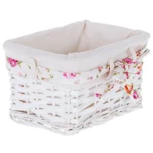 Корзина Ива с декоративным чехлом 25x14x17 см ротанг цвет белый