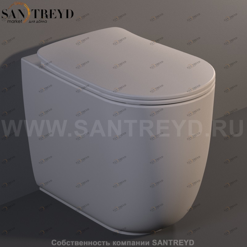 531859 Приставной унитаз напольный Белый Kerasan Nolita Италия