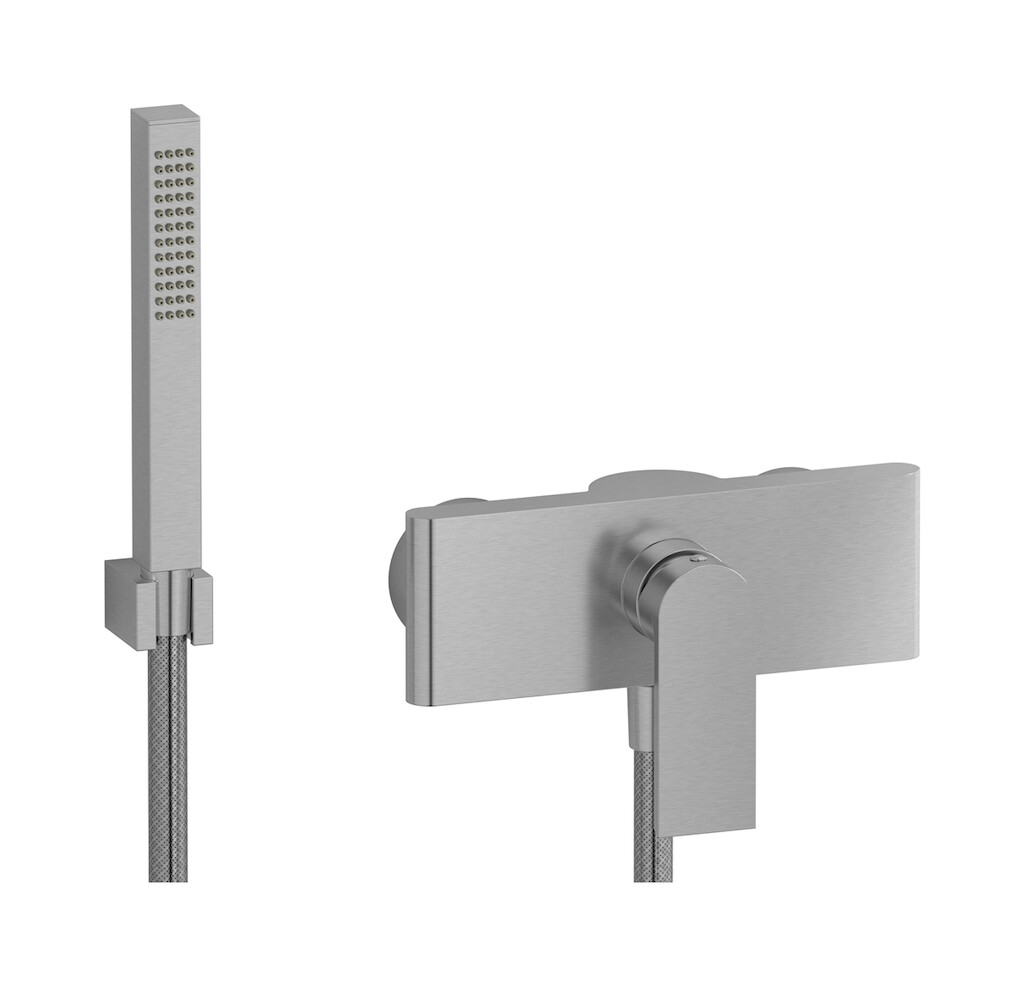 Встроенный смеситель для душа в комплекте с душевым гарнитуром. WE ARE IB k3350ss Brushed Nickel K3
