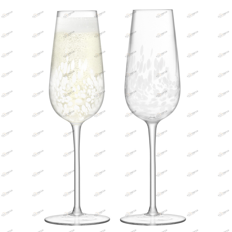 Набор из 2 бокалов-флейт для шампанского 250 мл Stipple LSA INTERNATIONAL STIPPLE 00-3863304 Белый 