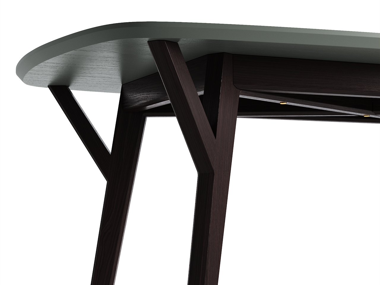 Обеденный стол прямоугольный дуб венге, антрацит 140 см Proso THE IDEA  210024 Венге;черный  - Вид №2