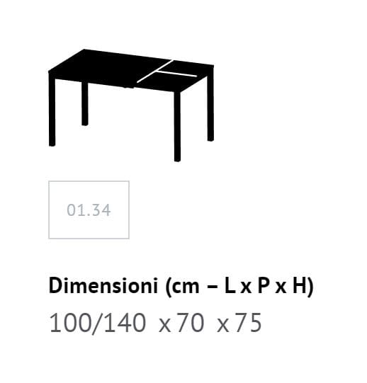 Выдвижной обеденный стол из стали и меламина Bontempi Casa Mago ARCH-00149967 - Вид №2