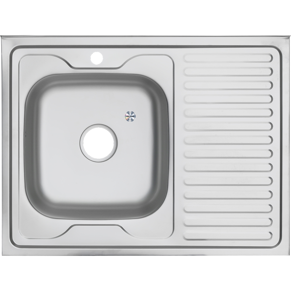 Мойка 8060 L MELANA 0,6/160 ДЕКОР накладная прямоугольная с сифоном (085D t L *10) 085D t L (*10)