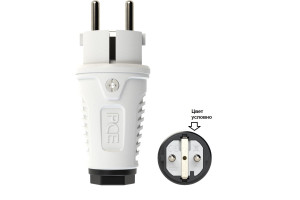 16230194 Кабельная вилка 16A 220V 2P+E IP54 корпус серый, маркер черный 0511-gs PCE