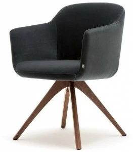 Rolf Benz Стул на козелке из ткани с подлокотниками