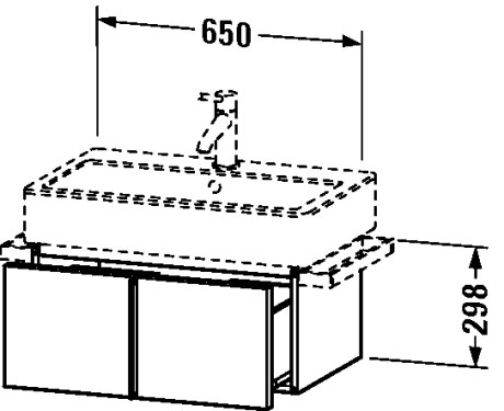 VE610502121 Vero Тумбочка подвесная Орех темный декор Duravit - Вид №1