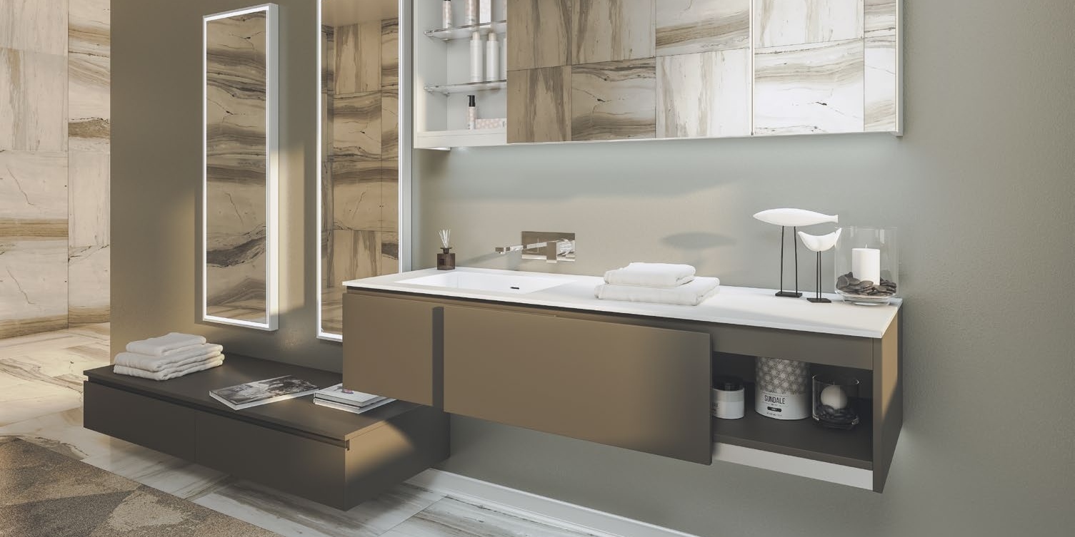 Moma Design Тумба подвесная с 2 ящиками 1600 Emotion250/ 2 антрацит матовый DEM2160LO - Вид №1