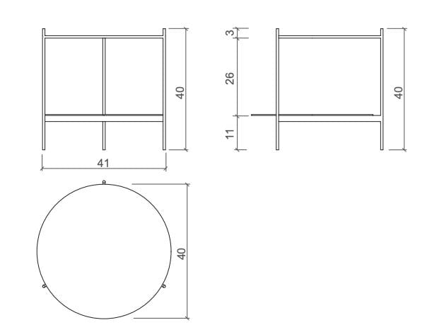 Круглый стальной журнальный столик с керамической или мраморной столешницей Nic Loop ARCH-00038080 - Вид №2