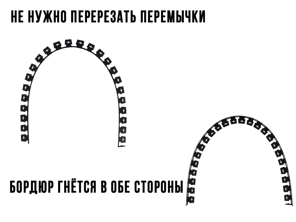Бордюр "Стафф" 45 мм, длина 2 м ГеоПластБорд GPBST-48 - Вид №4