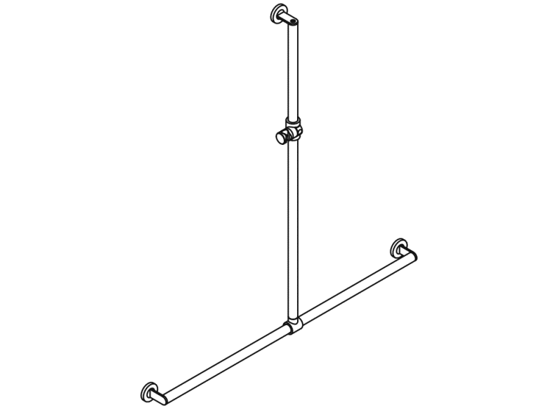 900.35.40260 Поручень для душа с выдвижным держателем для душа HEWI Greifen  - Вид №8