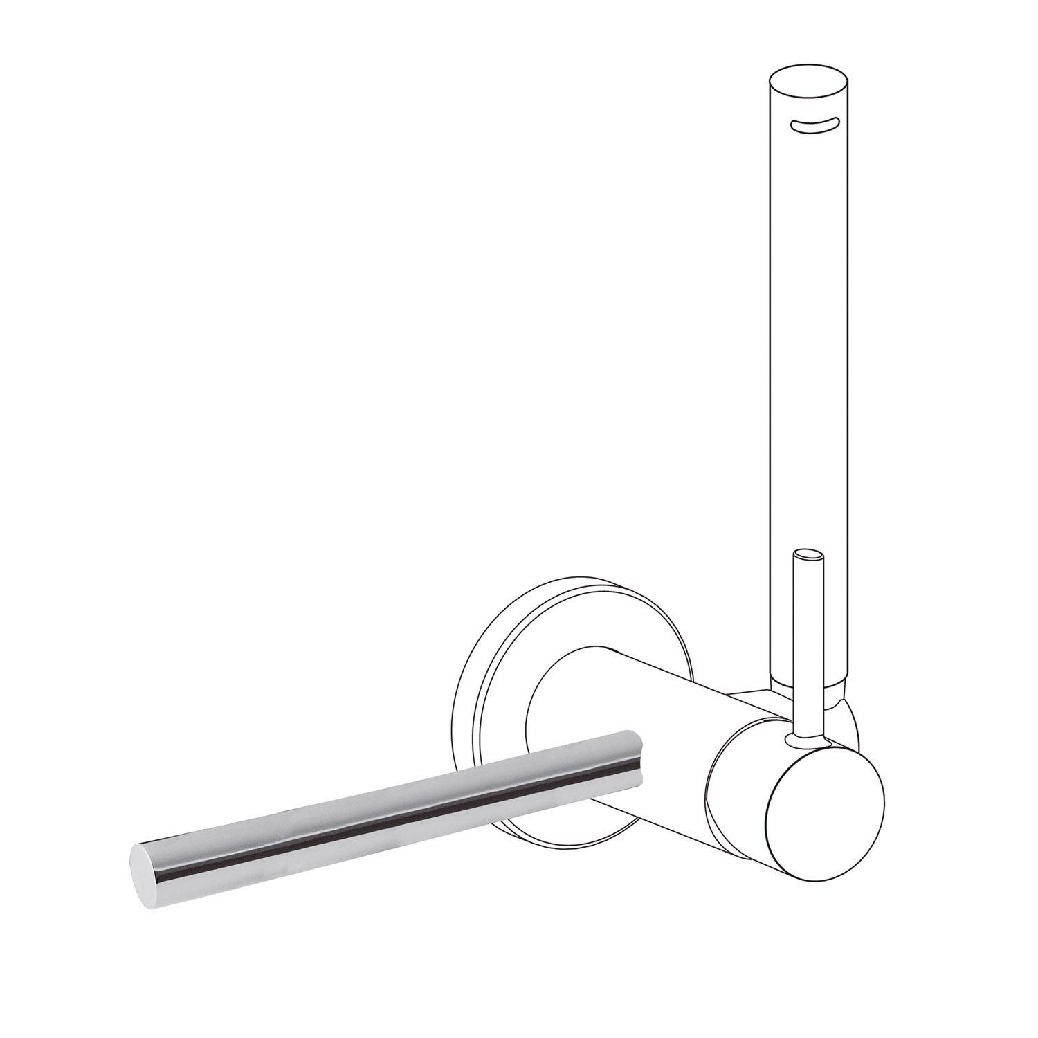 Аксессуар для полотенцесушителя для смесителя унитаза с душем-03412401 TRES 