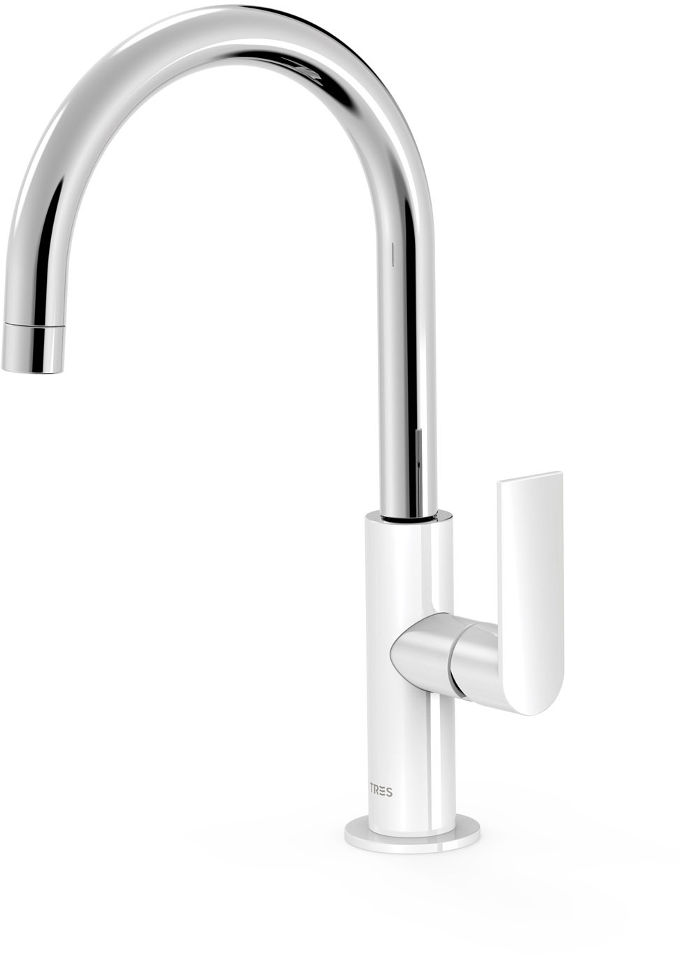 Смеситель для умывальника LOFT High с одной ручкой и боковым рычагом-20020505BL TRES