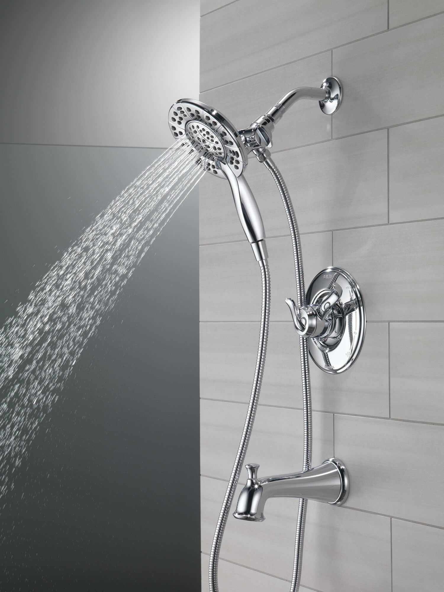 T17494-I Панель Monitor® 17 Series для ванны и душа с In2ition® Delta Faucet Linden Хром  - Вид №8