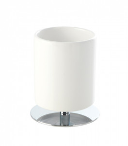 OP10ap(08) Stil Haus Opera, настольный керамический стакан, цвет хром