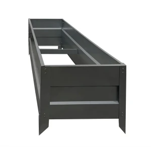 91639189 Грядка садовая оцинкованная Гласар 200x50x55 см 7024 серый графит STLM-0963348