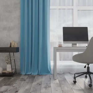 Штора на ленте димаут Ален 140x270 см цвет васильковый